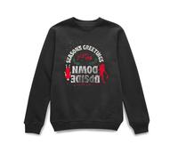 Stranger Things Seasons Greeting From Upside Down Christmas Jumper - Black | Size: Medium Stranger Things Black M
