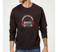Stranger Things Seasons Greeting From Upside Down Christmas Jumper - Black - XL