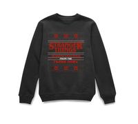 Stranger Things Seasons Greetings From The Upside Down Christmas Jumper - Black - M