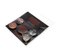 Stranger Things Set of 5 Badges inc The Upside Down 4 x 25mm 1x 32mm - Official Merchandise