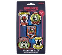 Stranger Things Hellfire Club Set of 5 Iron-On Fabric Patches - Officially Licensed Collectible Patches Featuring Will the Wise & Dungeon Master