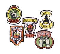 Stranger Things Set of Five Fabric Patches - Iron On Stranger Things Multicolor