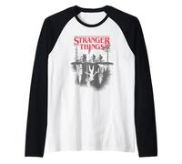 Stranger Things Silhouette Forest Logo Raglan Baseball Tee