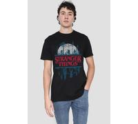 Stranger Things Silhouette T-Shirt, Black | Size: Small Stranger Things Black S