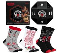 Stranger Things Socks for Men & Teens UK Size 6.5-10.5, Pack of 3 Soft Casual Crew Socks, Breathable Soft-Knit, Gifts for Men