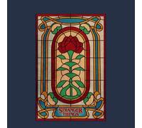 Stranger Things Stain Glass Window Hoodie - Navy - S