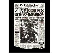 Stranger Things Strange Sightings Across Hawkins Framed Poster - Black/White - 40cm x 30cm - Black/White - Black/White