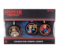 Fizz Creations Stranger Things String Lights. USB Powered. 9 Character Designs Including Eleven, Hopper, Dustin & More. Warm White LEDs. 315cm Cable. Officially Licenced.