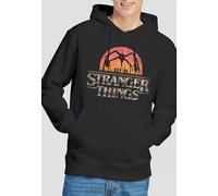 Stranger Things Sunset Logo Hoodie, Black | Size: XL Stranger Things Black XL