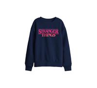 Stranger Things Sunset Logo Kids Sweatshirt, Navy | Size: 9-11 Years Stranger Things Navy 9-11 Years