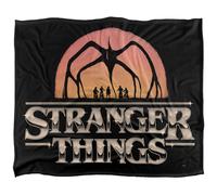 Stranger Things Sunset Logo Silky Touch Super Soft Throw Blanket 152 X 127 Cm