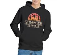 Stranger Things Sunset Logo Unisex Hoodie, Black, Small