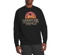 Stranger Things Sunset Logo Unisex Sweatshirt, Black, Medium