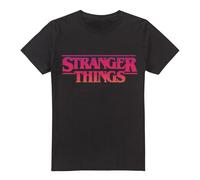 Stranger Things Sunset Logo Unisex T Shirt, Black, XXXX-Large