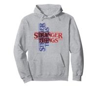 Stranger Things Superimposed Text Logo Pullover Hoodie