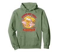 Stranger Things Surfer Boy Pizza Delivered Hot Surf's Up Pullover Hoodie, Adult Unisex, Sage Green, Large