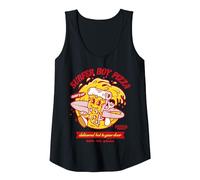 Stranger Things Surfer Boy Pizza Delivered Hot Surf's Up Tank Top, Women, Black, Medium
