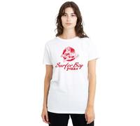 Stranger Things Surfer Boy Pizza Ladies T Shirt, White, Medium