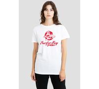 Stranger Things Surfer Boy Pizza Ladies T Shirt, White Stranger Things White M