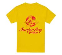 Stranger Things Surfer Boy Pizza Unisex T Shirt, Yellow, XX-Large