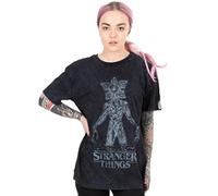 Stranger Things T Shirt for Women | Adults Charcoal Acid Wash Demogorgon Top | Netflix Original Gift Merchandise Medium