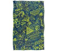 Stranger Things: Tales From 85 Acid Wash Blanket Blue (147Cm X 91Cm)