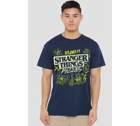Stranger Things Tales From 85 Graffiti Glow T-Shirt, Navy | Size: 4XL Stranger Things Navy 4XL