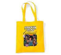 Stranger Things Tales From 85 Group Poster Grocery Travel Reusable Tote Bag, Yellow, 38x42cm