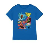 Stranger Things Tales from 85 Monsters Scrapbook Kids T-Shirt, Royal, 9-11Y