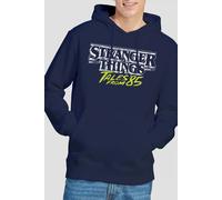 Stranger Things Tales From 85 Two Tone Logo Hoodie, Navy | Size: Small Stranger Things Navy S