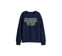 Stranger Things Tales From 85 Two Tone Logo Kids Sweatshirt, Navy | Size: 12-13 Years Stranger Things Navy 12-13 Years