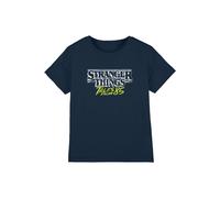 Stranger Things Tales From 85 Two Tone Logo Kids T-Shirt, Navy | Size: 9-11 Years Stranger Things Navy 9-11 Years