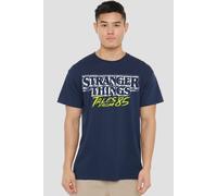 Stranger Things Tales From 85 Two Tone Logo T-Shirt, Navy | Size: Small Stranger Things Navy S