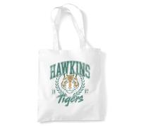 Stranger Things Tiger Laurel Grocery Travel Reusable Tote Bag, White