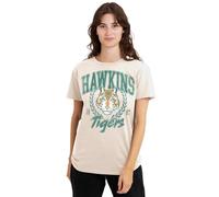 Stranger Things Tiger Laurel Ladies T Shirt, Natural, Medium