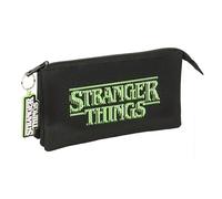 Stranger Things - Triple Pencil Case, Children's Pencil Case, Ideal for School Age Children, Comfortable and Versatile, Quality and Resistance, 22 x 3 x 12 cm