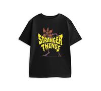 Stranger Things Unisex Kids Black Demogorgon Short Sleeved T-Shirt - 9-10 Years