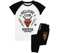 Stranger Things Unisex Kids Black Short Sleeve Long Leg Pyjama Set - 11-12 Years