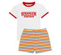 Stranger Things Unisex Kids Multicoloured Logo Short Sleeve Short Leg Pyjama Set - 12 Years