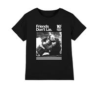 Stranger Things Unisex Kids Stranger Things 10th Anniversary Friends Don't Lie Kids T Shirt, Black T-Shirt (Pack of 1)
