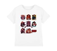 Stranger Things Unisex Kids Stranger Things Character Badges Kids T Shirt, White T-Shirt (Pack of 1)
