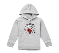 Stranger Things Unisex Kids Stranger Things Hellfire Club Youth Kids Boy/Girls Pull-over Hoodie, Athletic Heather Hooded Sweatshirt (pack of 1)