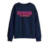 Stranger Things Unisex Kids Stranger Things Sunset Logo Kids Sweatshirt, Black Sweatshirt