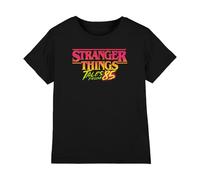 Stranger Things Unisex Kids Stranger Things Tales from 85 Logo Kids T Shirt, Black T-Shirt (Pack of 1)