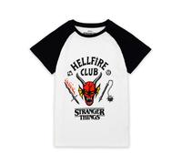 Stranger Things Unisex Kids White Hellfire Club Short Sleeved T-Shirt - 13-14 Years