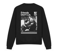 Stranger Things Unisex Stranger Things 10th Anniversary Friends Don't Lie Unisex Sweatshirt, Black Sweatshirt (pack of 1)