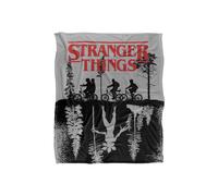 Stranger Things Upside Down Officially Licensed Silky Touch Super Soft Throw Blanket 152 x 127 cm Netflix White One Size