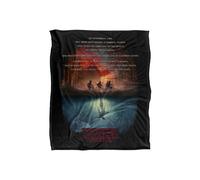 Stranger Things Upside Down Poster Super Soft Throw Blanket 152x127 Cm Stranger Things Multicolor 152x127 Cm