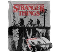 Stranger Things Upside Down Officially Licensed Silky Touch Super Soft Throw Blanket 152 x 127 cm Netflix White One Size