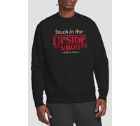 Stranger Things Upside Down Slogan Sweatshirt, Black | Size: Small Stranger Things Black S